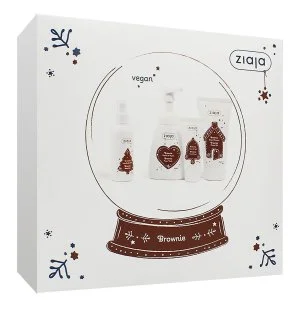 Ziaja Brownie ajándékszett tusfürdő 160 ml + tisztítóhab 250 ml + kézkrém 50 ml + testpermet