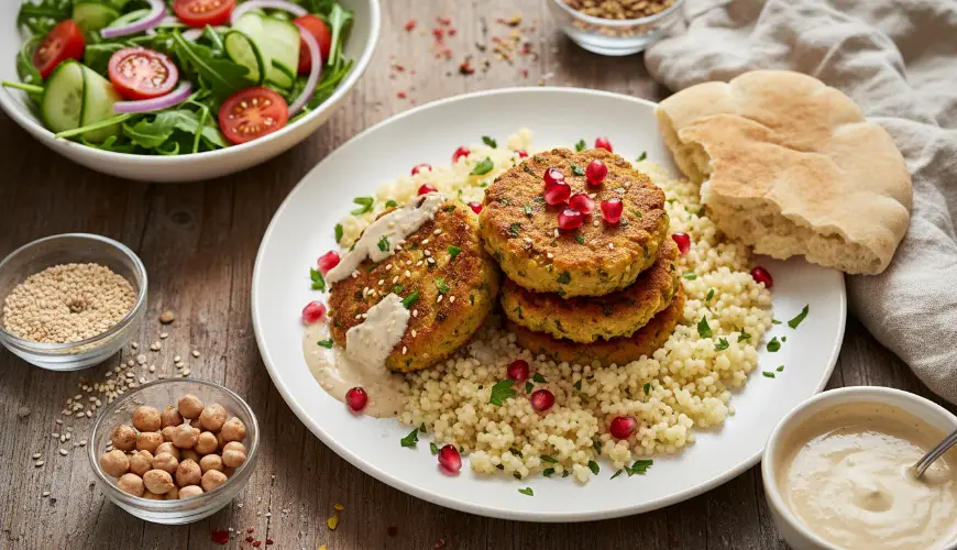 Csicseriborsó fasírt tahini szósszal, ami meg fog lepni