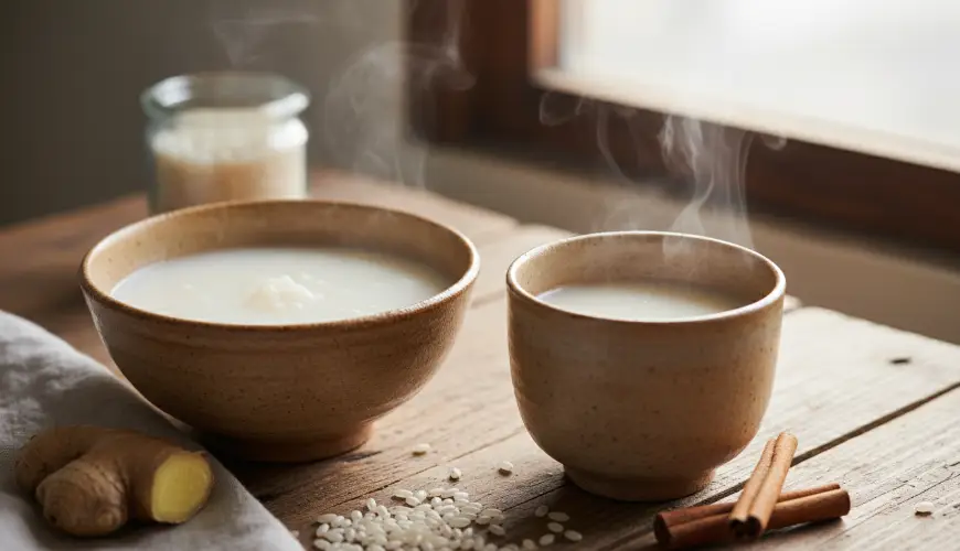 # Fermentált rizs ital amazake és egészségügyi előnyei