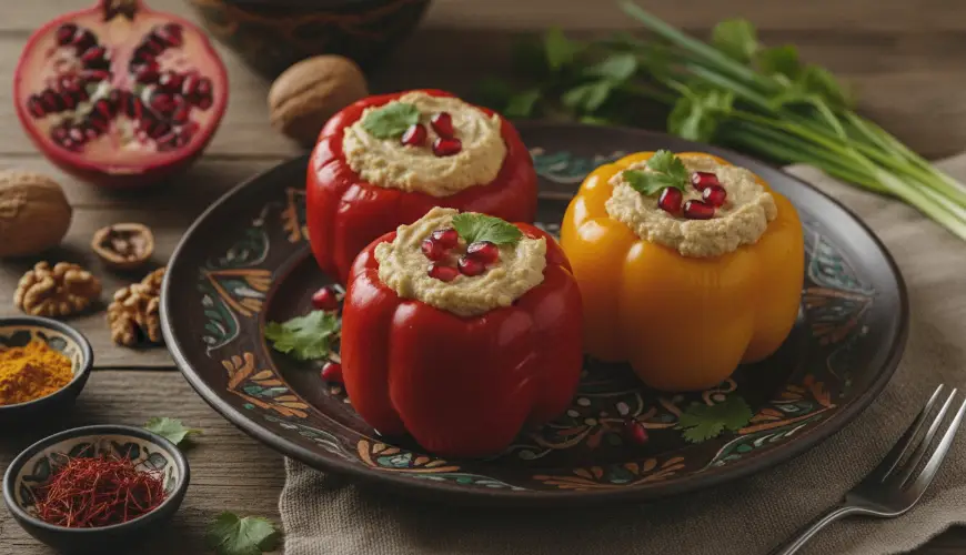 Töltött paprika grúz recept szerint dióval