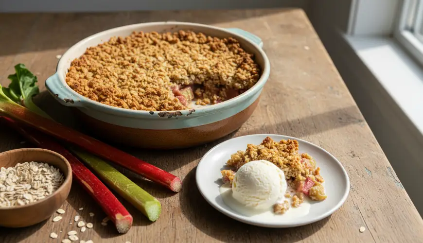 A rebarbara crumble zabálás morzsával soha nem okoz csalódást
