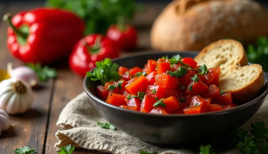 Sült paprika és paradicsom saláta a tökéletes nyári felfrissüléshez