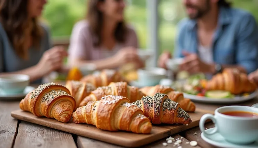 Sós leveles tésztából készült croissantok, amelyek elbűvölik az ízlelőbimbóidat