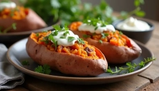 Hogyan készítsünk könnyedén és gyorsan töltött édesburgonyát otthon