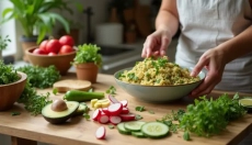 Tavaszi saláta, amely laktat, könnyen elkészíthető, ha hozzáadod a fehérjéket és a jó zsírokat.