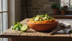 Egyszerű recept lime-os és korianderes édesburgonya-pürével