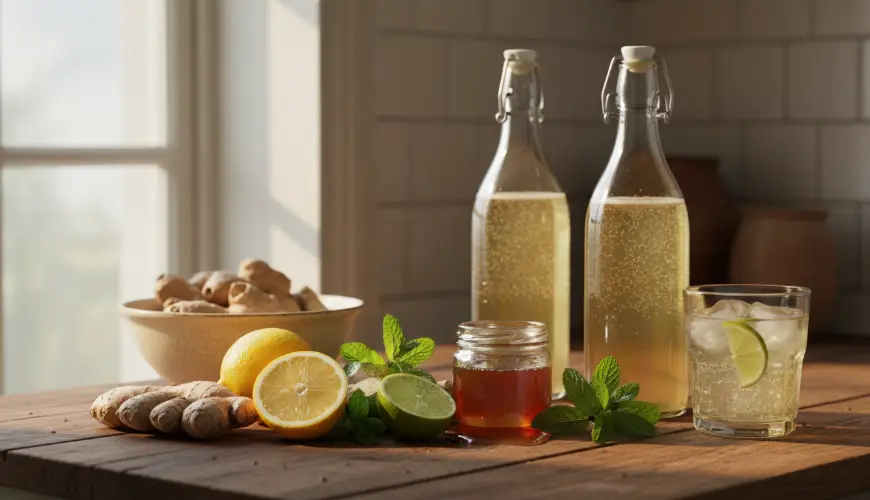 # Készítsen otthon alkoholmentes gyömbérsört

A házi gyömbérsör frissítő, pikáns ital, amelyet könny