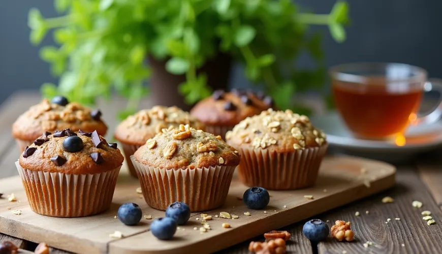 Egészséges muffin zabpehellyel és banánnal minden alkalomra